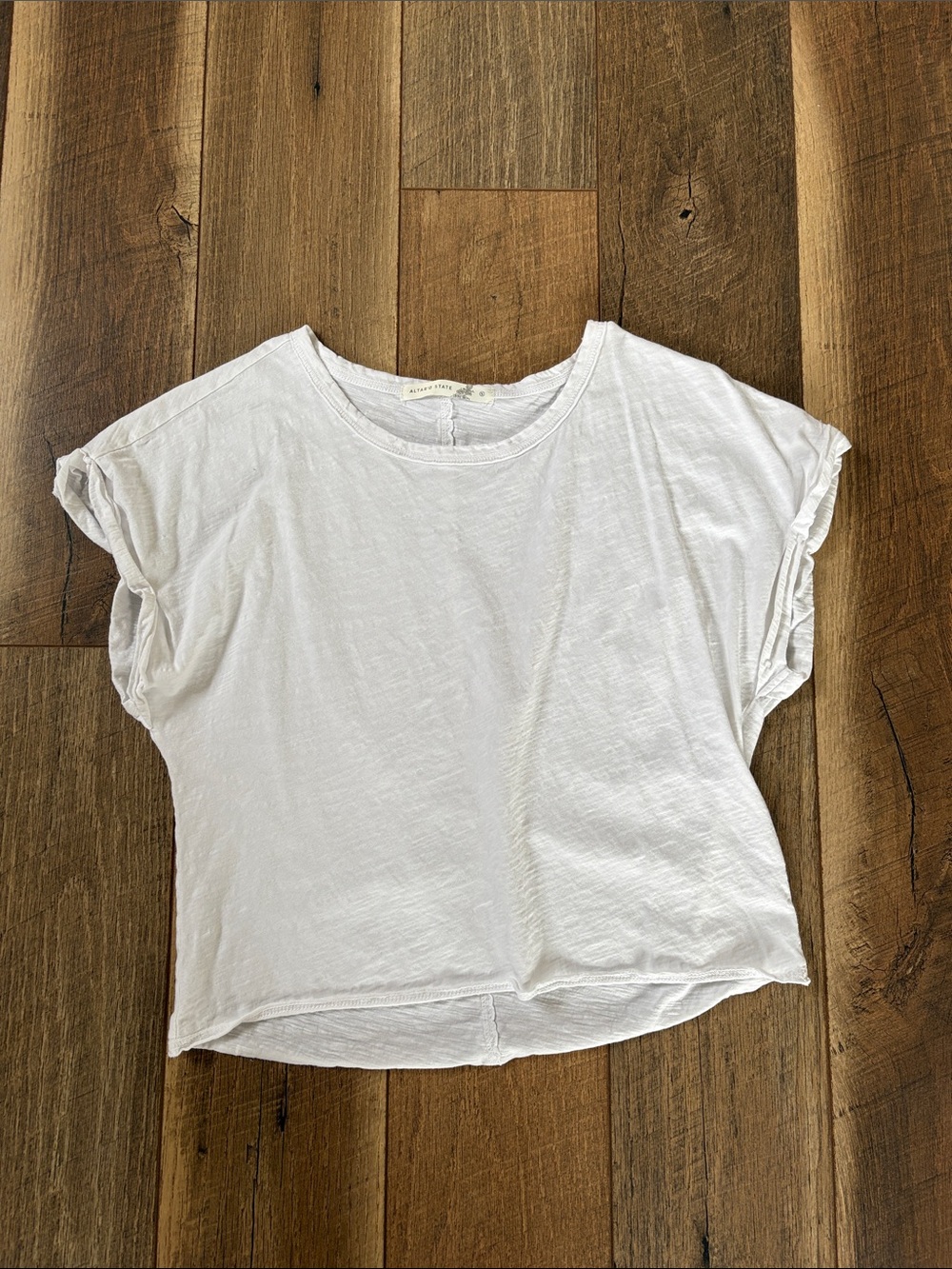 Altar'd State White Short-Sleeve Crewneck Tee